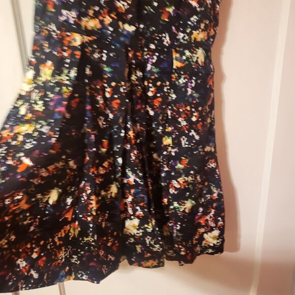 Gap Confetti Flare Dress Black Multicolor Fit And Flare Womens 6 - Picture 4 of 15
